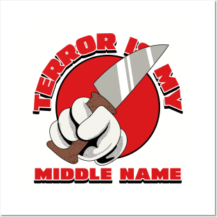 Terror is My Middle Name Knife Design Posters and Art